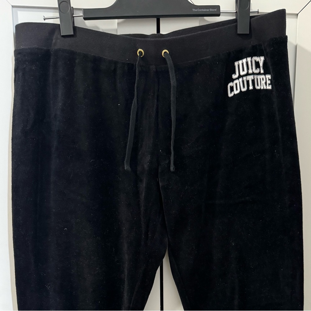 Juicy Couture velour Joggers with varsity logo L